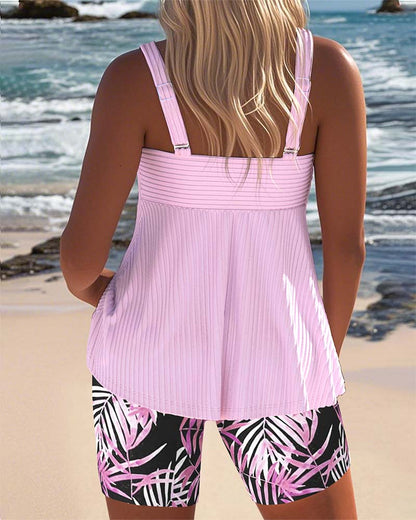 Liana | Colorful Tummy Control Tankini Set with Shorts