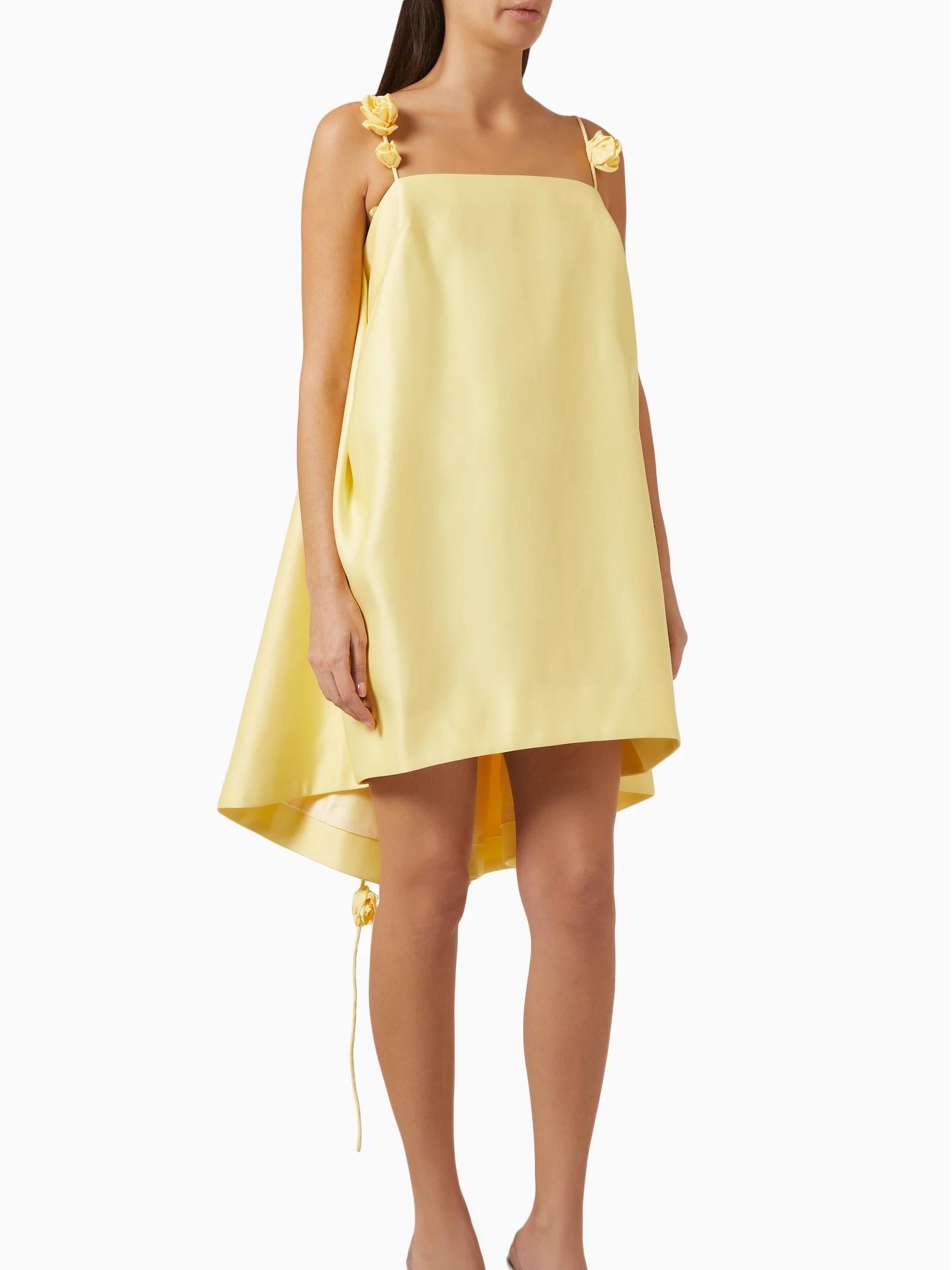 Eulalia A-line mini dress floral strap detail