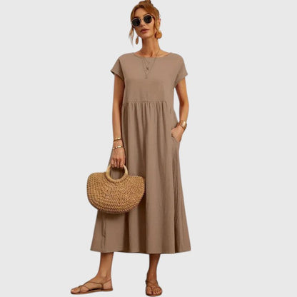 Avenelle | Casual Midi Summer Dress with Pockets