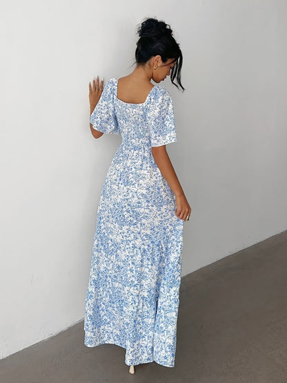 Grace | Sweetheart Tiered Floral Maxi Dress