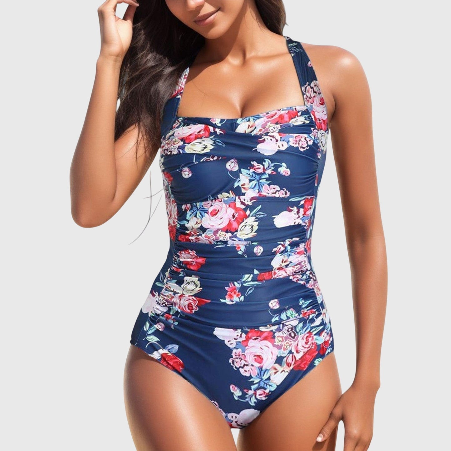 Marisa | Tropical Floral Print One-Piece Swimsuit