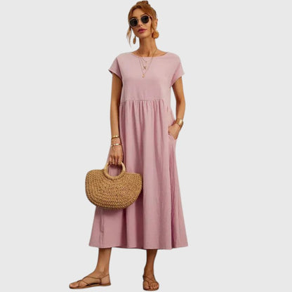 Avenelle | Casual Midi Summer Dress with Pockets