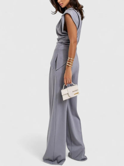 Sandrine | Sleeveless Top & Loose Pants Two-Piece Set
