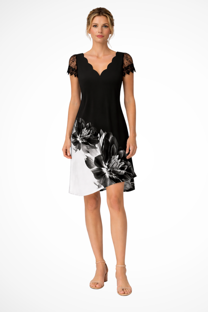 Cora lace sleeve mini dress side view