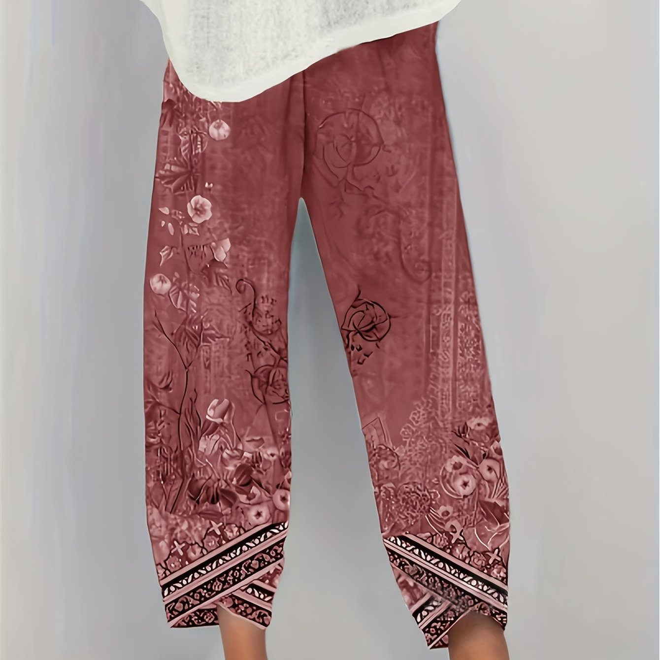 Botanical cropped trousers, alternate angle