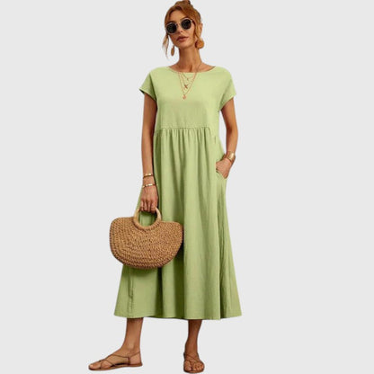 Avenelle | Casual Midi Summer Dress with Pockets