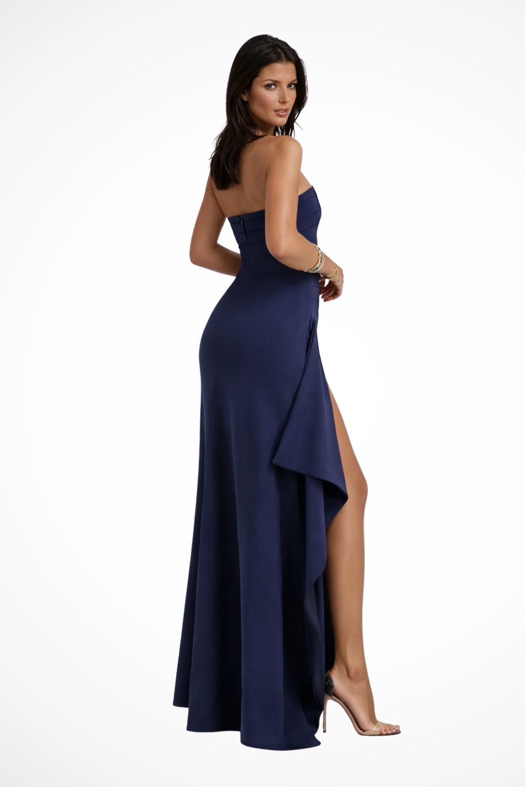 Kendall | Strapless Slit Maxi Wedding Guest Dress