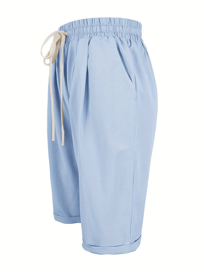 Nicole | Casual Flowy Drawstring Capri Pants