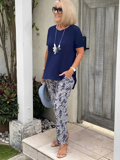 Carolyn | Relaxed Flowy Wide Leg Matching Two Piece Set
