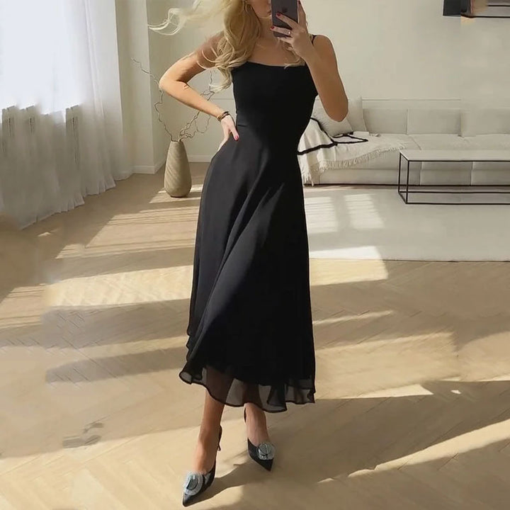 Lucetta | Square Neck Midi Wedding Guest Dress
