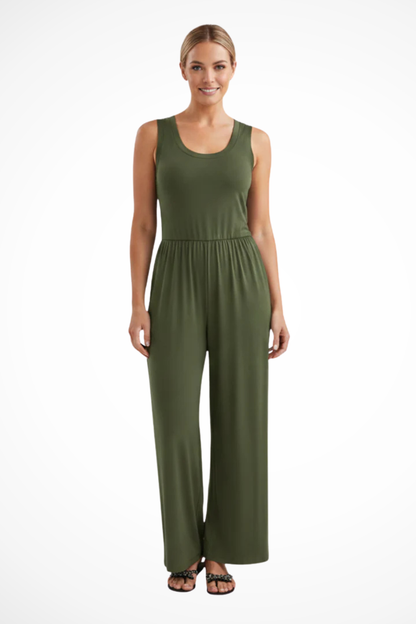 Blythe | Sleeveless Wide Leg Jumpsuit with Pockets