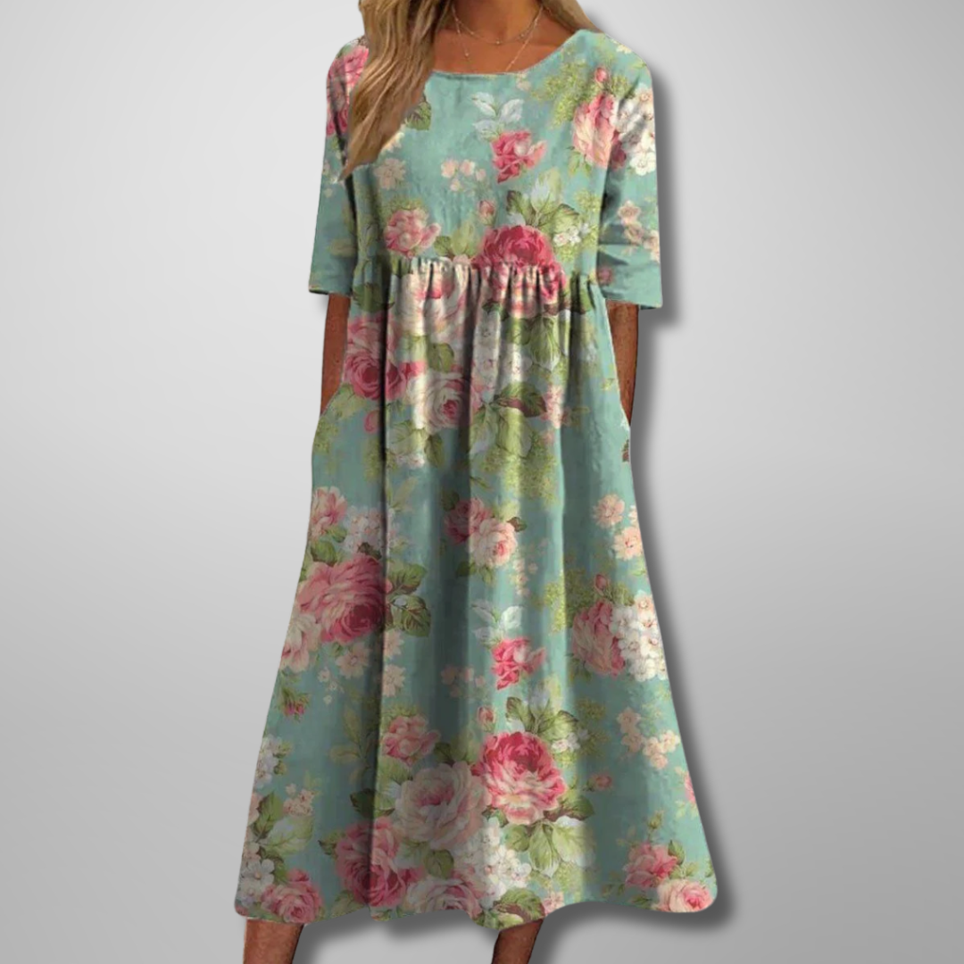 Renelia | Relaxed Floral Midi Dress