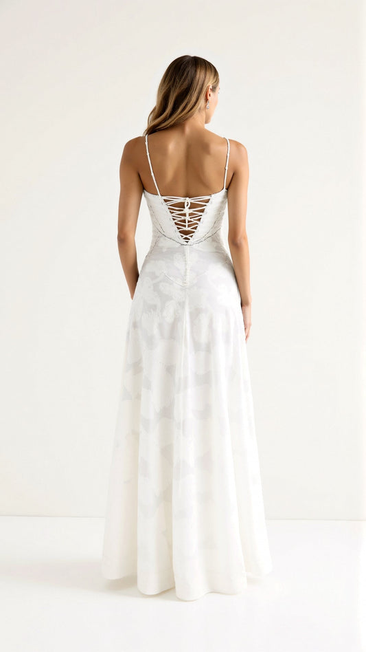 Delphine | Strapless Slip Maxi Wedding Guest Dress