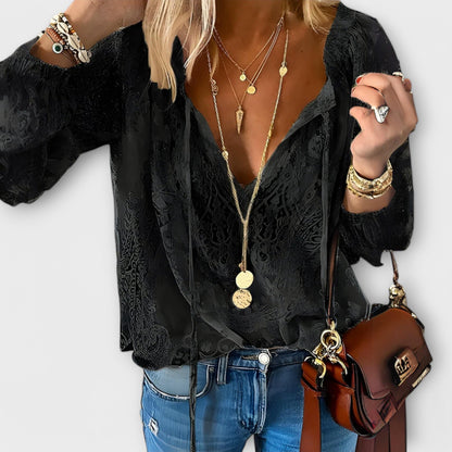 Lace blouse showing delicate detailing