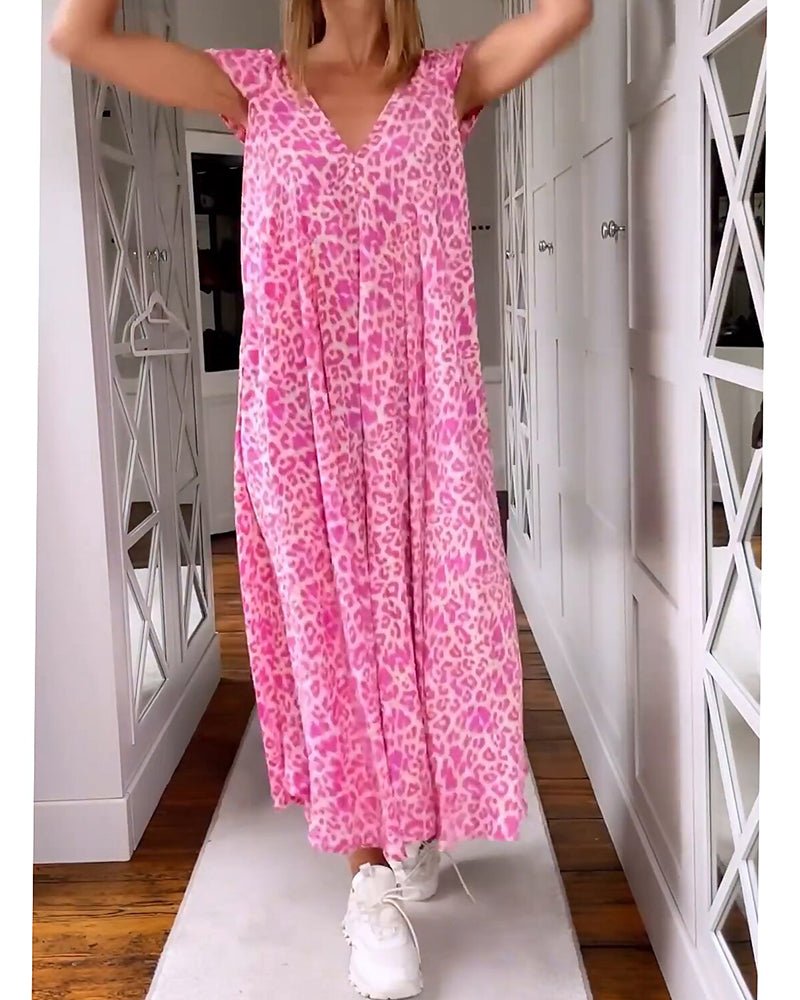 Floral V-neck maxi dress