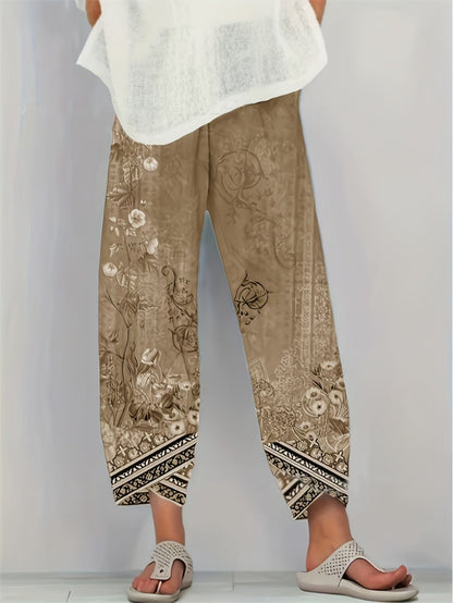 Botanical cropped trousers showing side pocket
