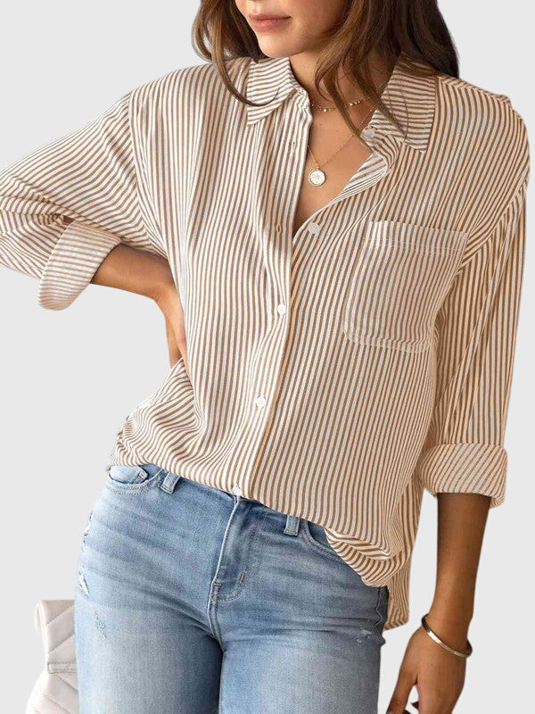 Sylvaine | Striped Collared Shirt