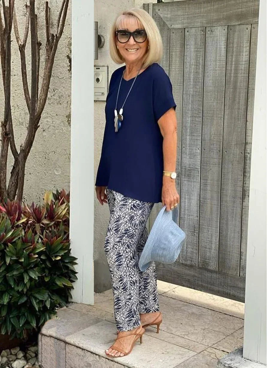 Carolyn | Relaxed Flowy Wide Leg Matching Two Piece Set