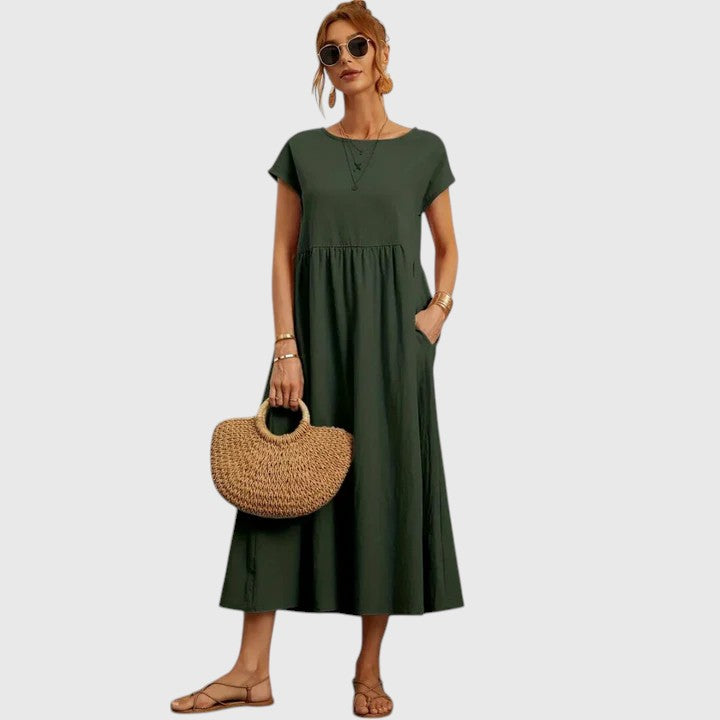 Avenelle | Casual Midi Summer Dress with Pockets