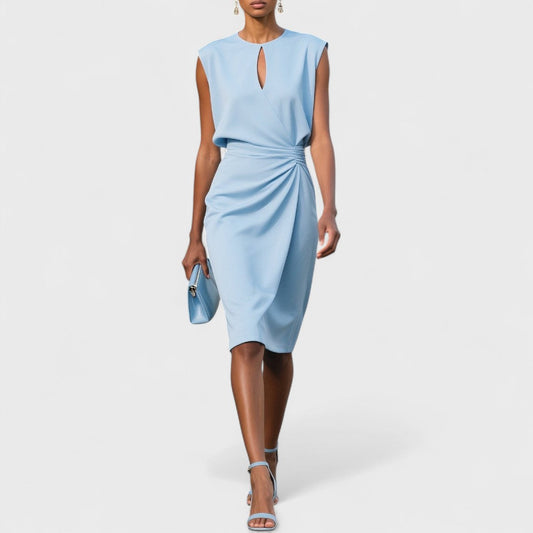 Calliope | Twist Waist Bodycon Midi Cocktail Dress