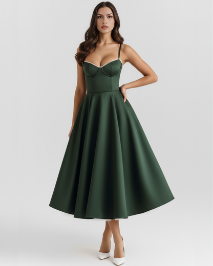 Sophie | Strappy Sweetheart Tulle Midi Cocktail Dress