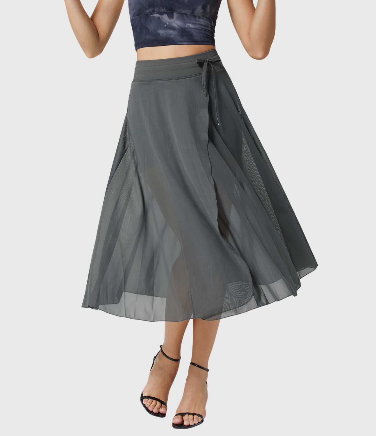 Melanie | High-Waist Pleated Midi Skirt