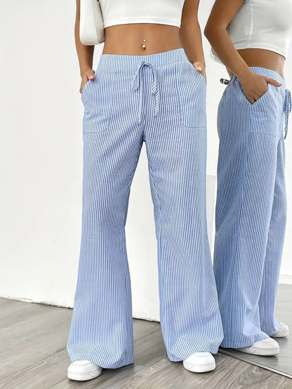 Bexley | Striped Wide-Leg Trousers