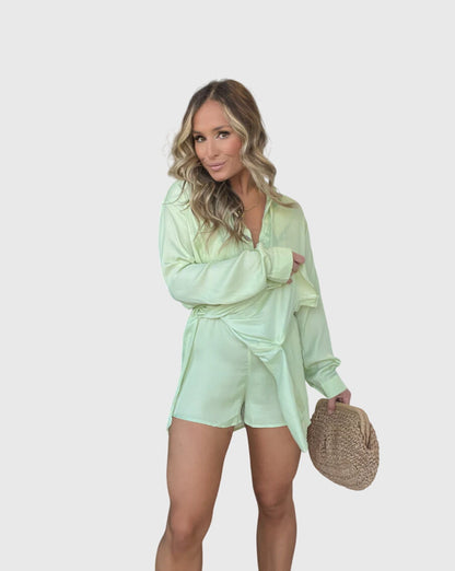 Sidonie | Elegant Romper Dress with Built-In Shorts