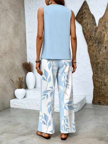 Alessira | Sleeveless Wide Leg Pants Set