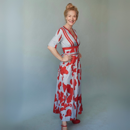 Velara | Floral Wrap Midi Dress