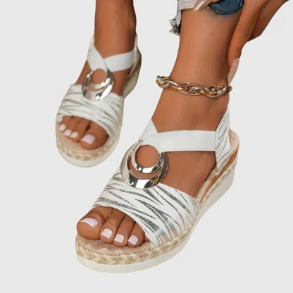 Lennon cushioned sandals styled view