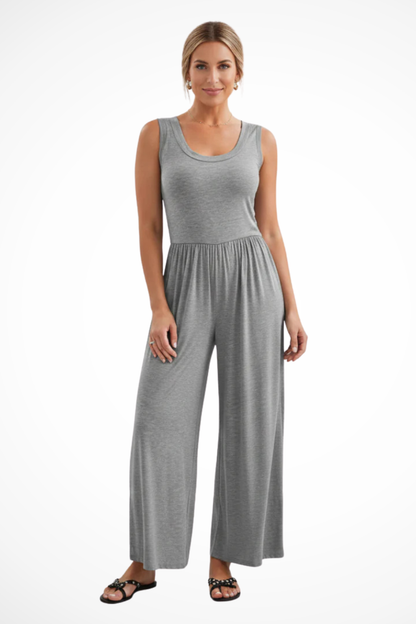 Blythe | Sleeveless Wide Leg Jumpsuit with Pockets