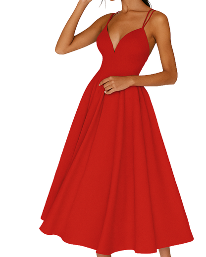 Alessya | Strappy Midi Wedding Guest Dress
