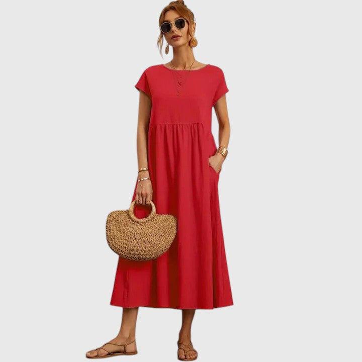 Avenelle | Casual Midi Summer Dress with Pockets
