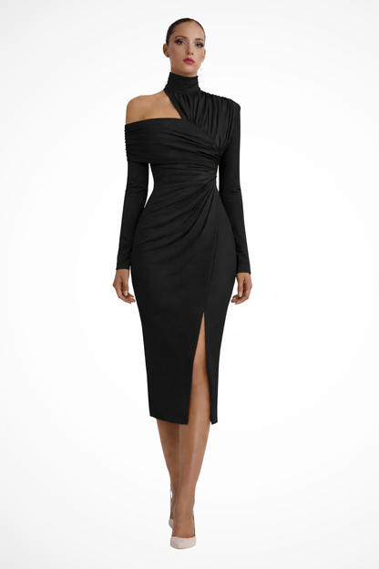 Freya | One Shoulder Midi Wedding Guest Dress