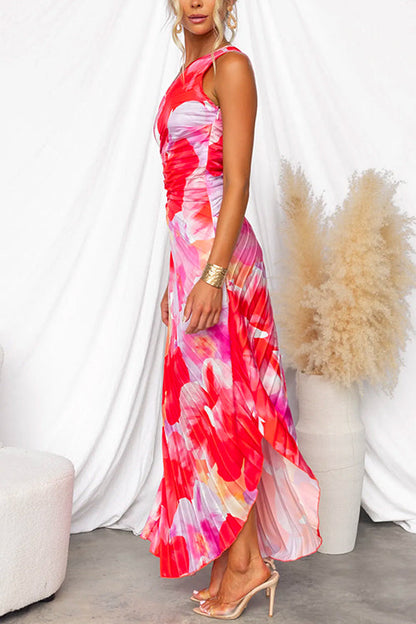 Maeve | Pleated Floral Maxi Wedding Guest Dress