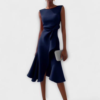 Virella | Asymmetric Midi Dress Elegant Sleeveless
