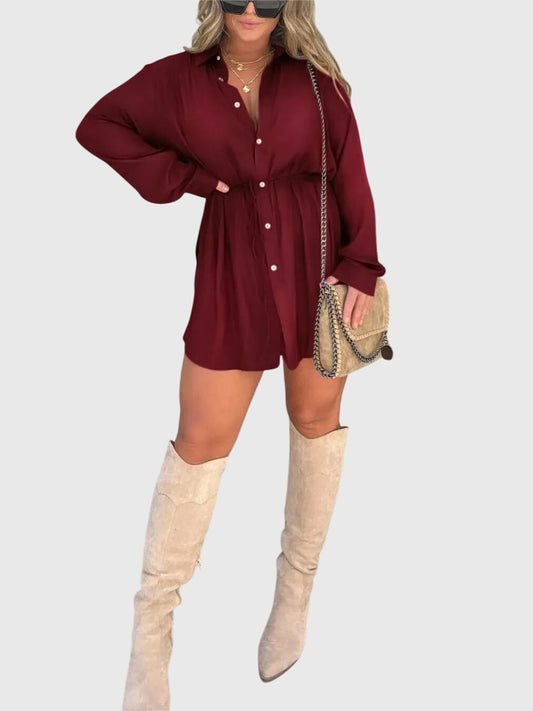 Sidonie | Elegant Romper Dress with Built-In Shorts