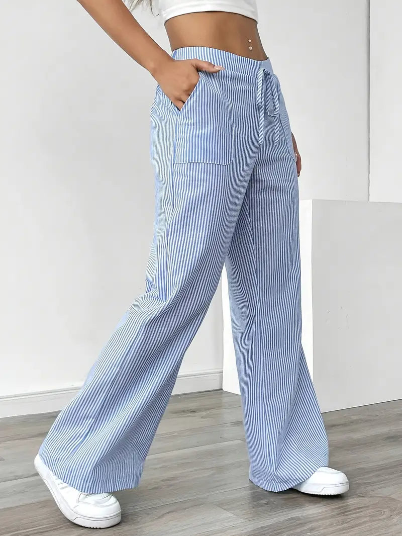 Bexley | Striped Wide-Leg Trousers