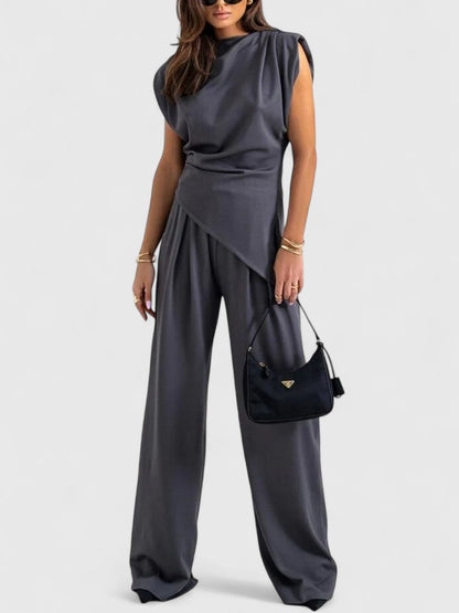 Sandrine | Sleeveless Top & Loose Pants Two-Piece Set