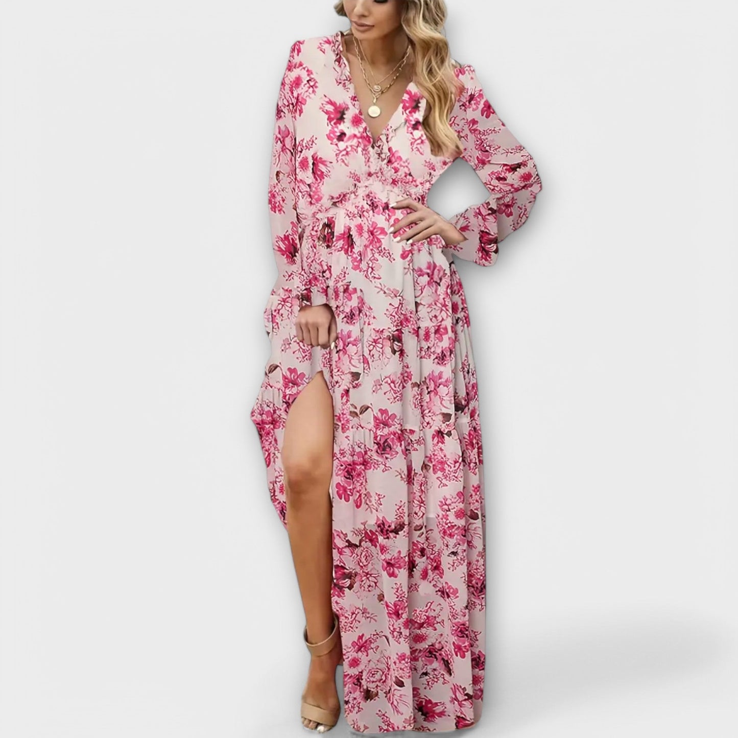 Romantic floral maxi dress
