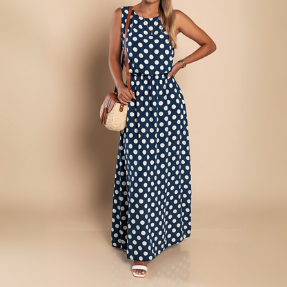 Priscilla | Polka Dot Maxi Dress