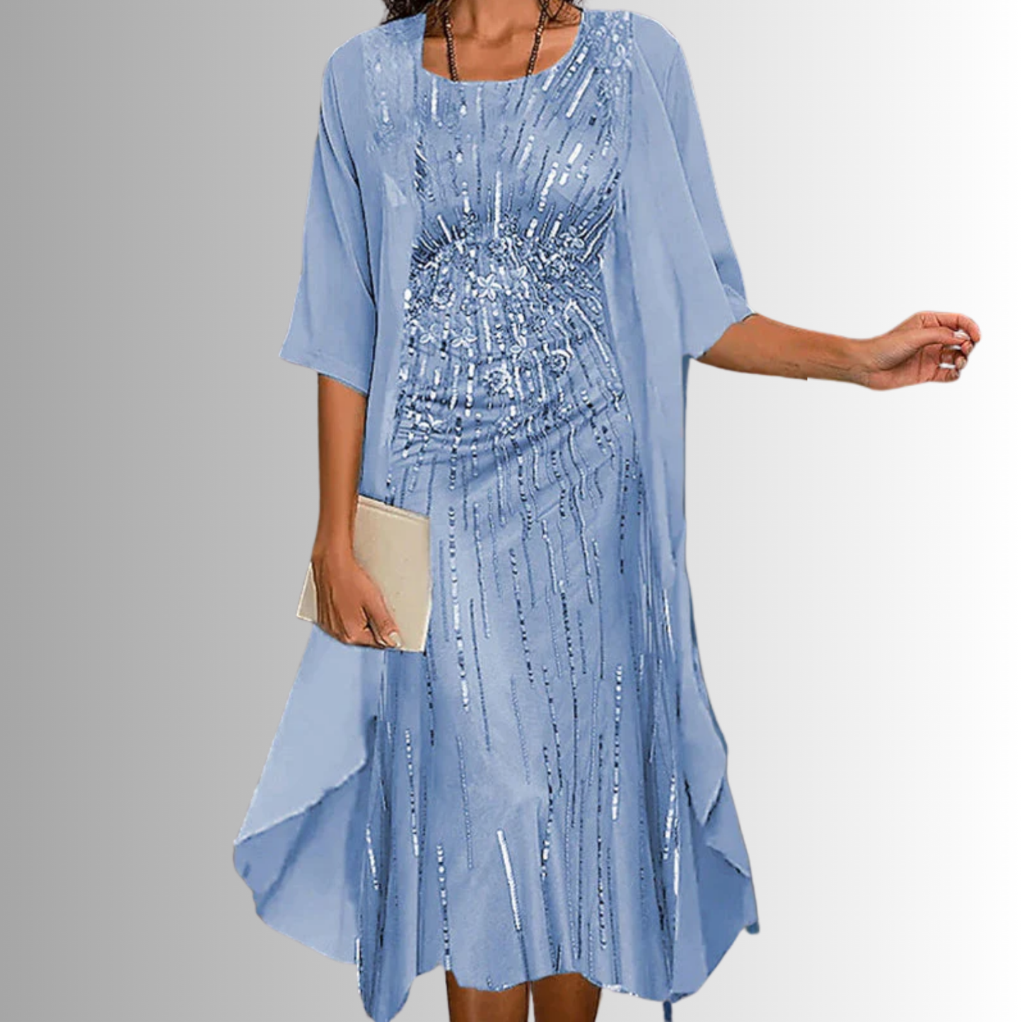 Beatrix | Short Sleeve Blouse & Flowy Dress Set
