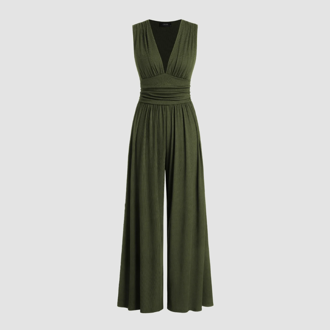 Séraphine | V-Neck Sleeveless Wide Leg Jumpsuit