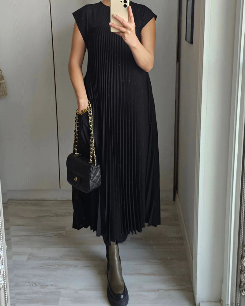 Fern | Flowy Pleated Maxi Cocktail Dress