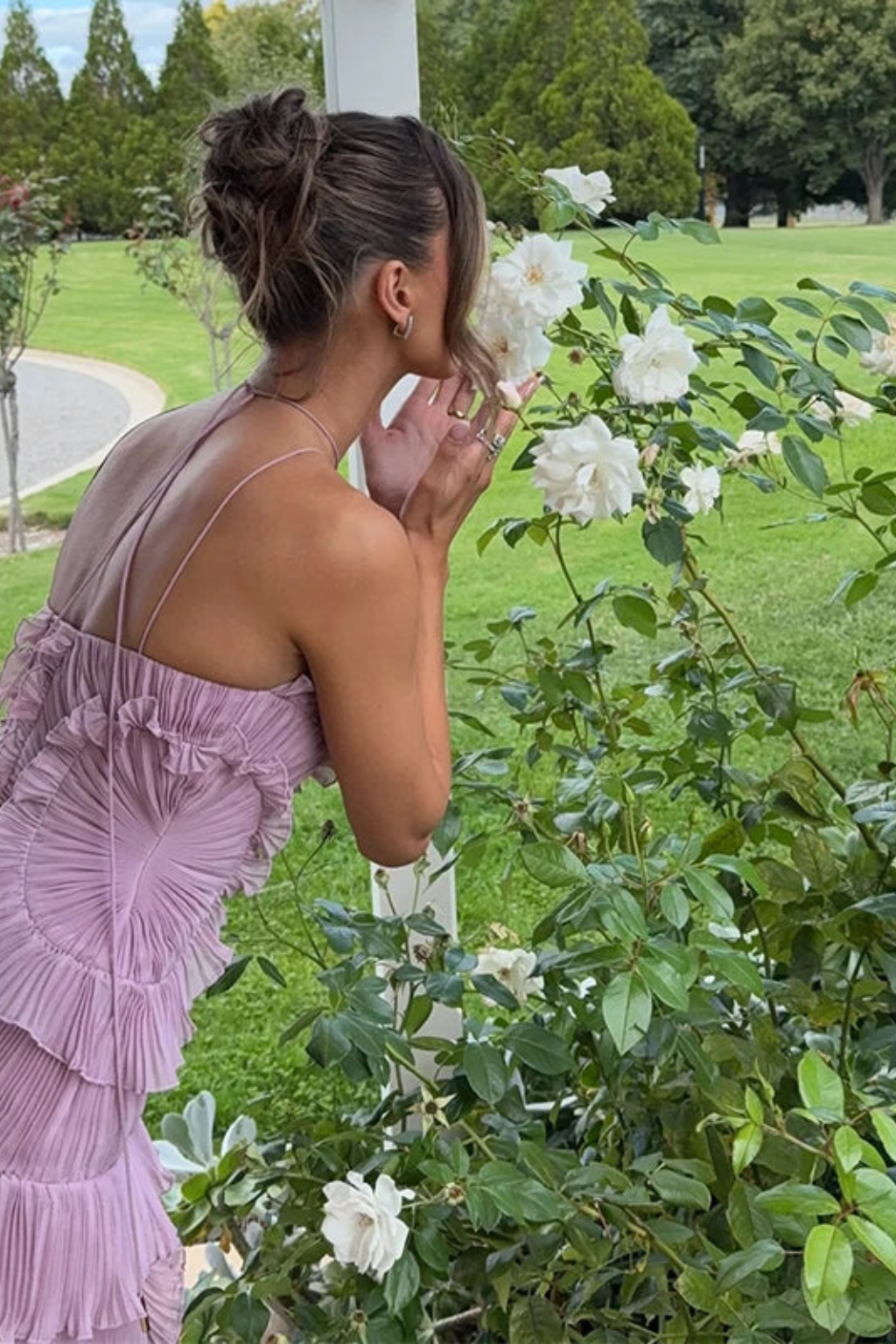 Jade | Summer Wedding Guest Ruffle Maxi Dress Halter