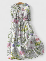 Vintage floral flowing maxi dress