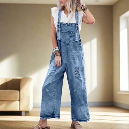 Plain jumpsuit, back view