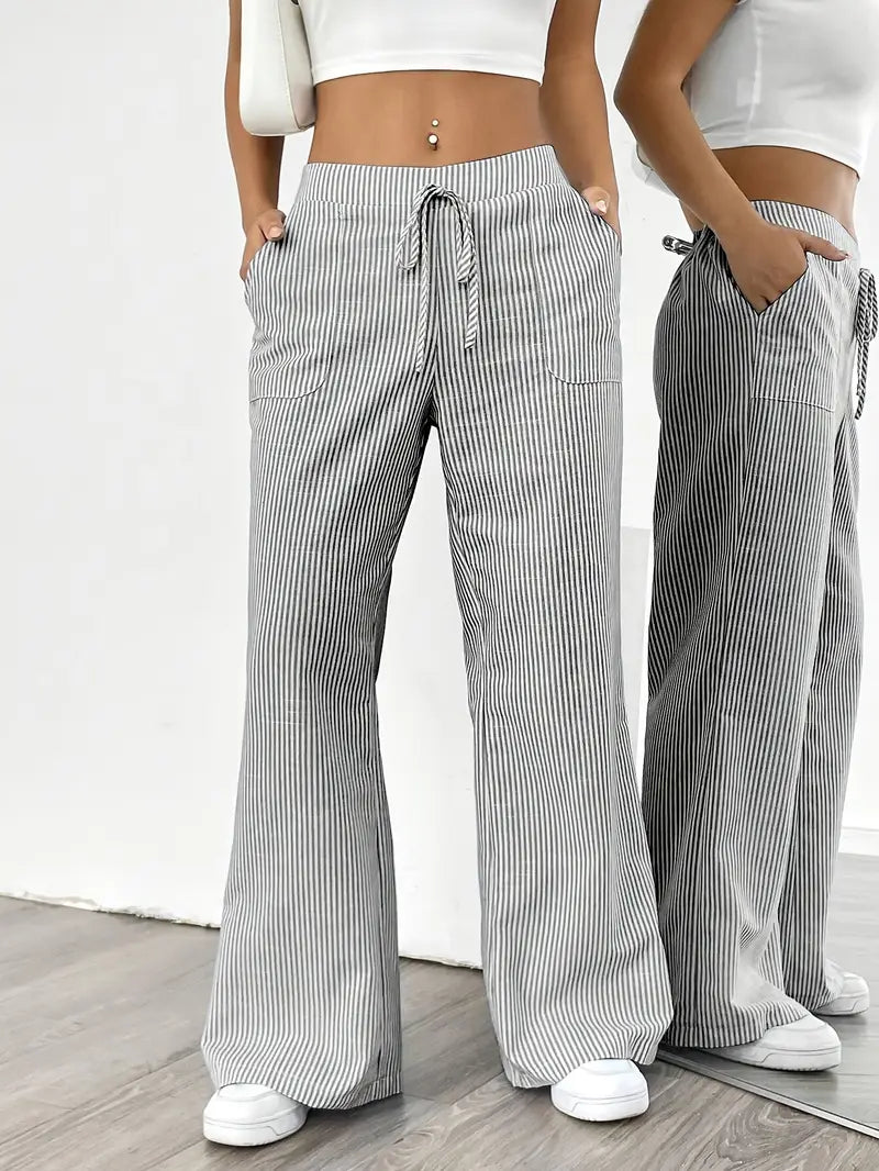 Bexley | Striped Wide-Leg Trousers
