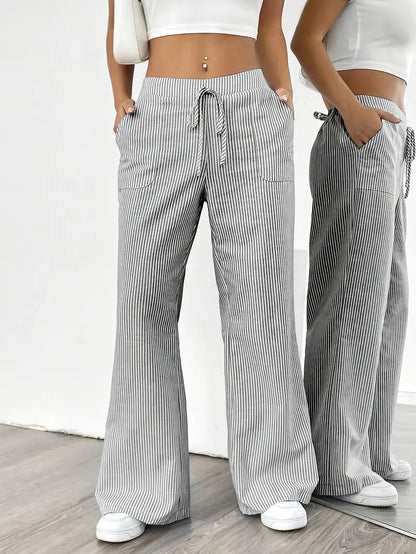 Bexley | Striped Wide-Leg Trousers